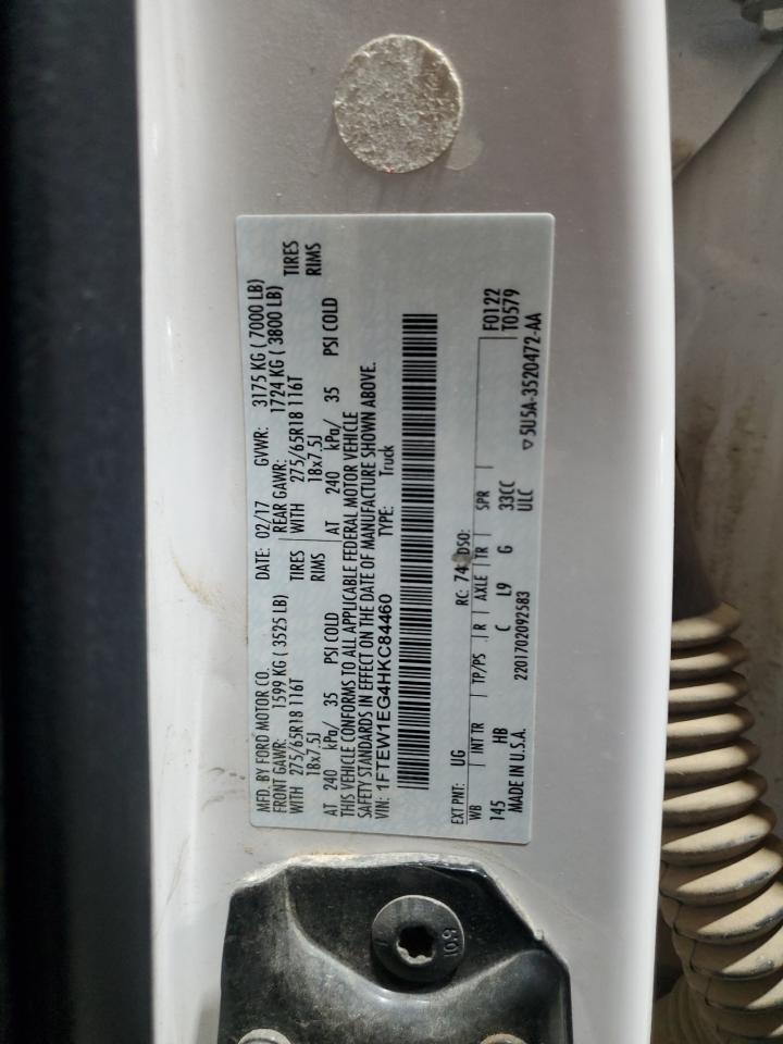 2017 Ford F150 Supercrew VIN: 1FTEW1EG4HKC84460 Lot: 82388325