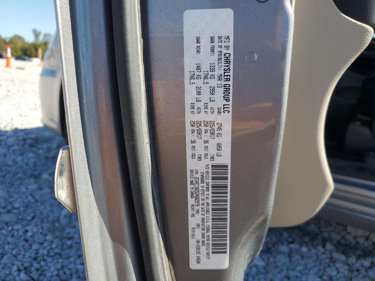 2013 Chrysler Town & Country Touring VIN: 2C4RC1BG5DR682979 Lot: 85520695