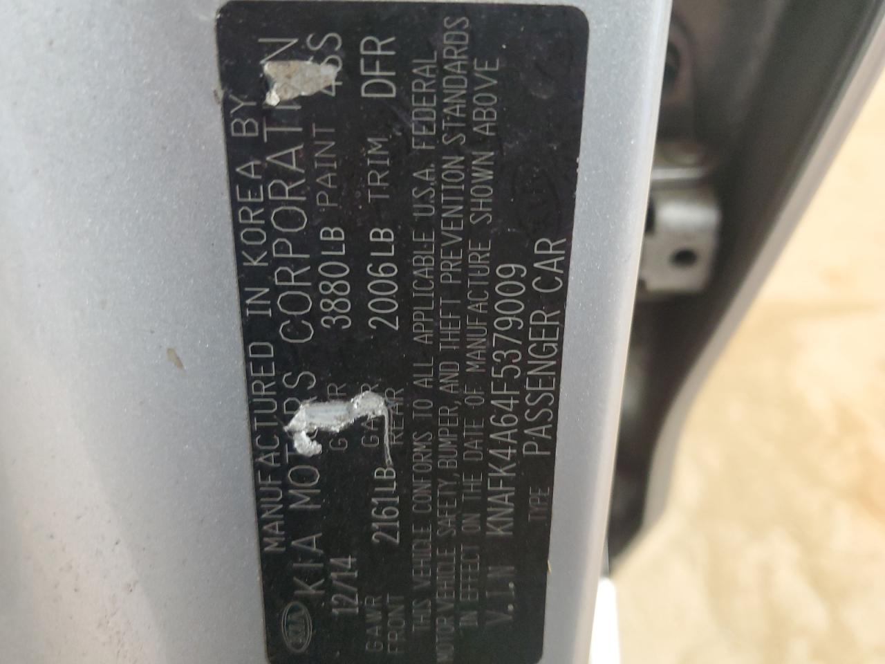 2015 Kia Forte Lx VIN: KNAFK4A64F5379009 Lot: 87467485