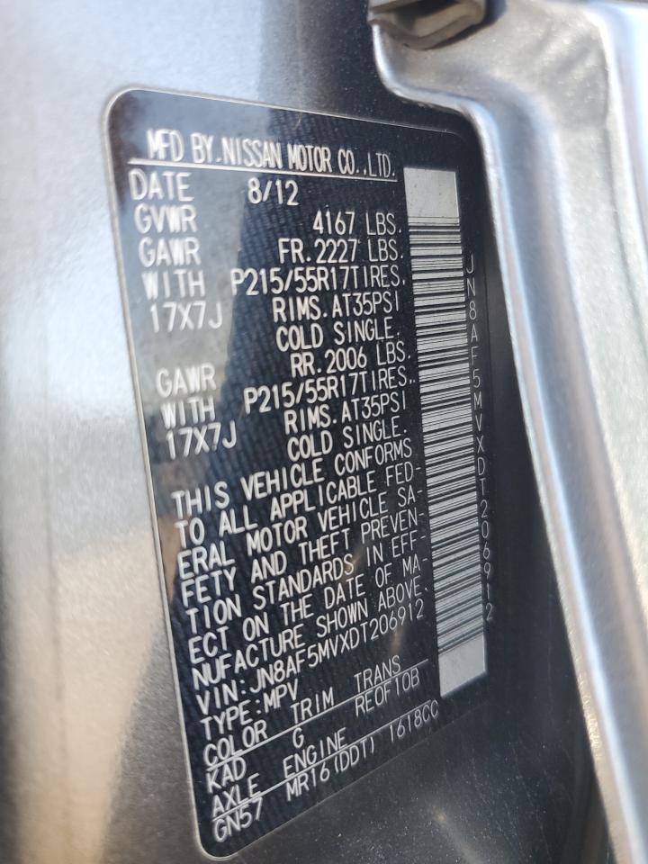 2013 Nissan Juke S VIN: JN8AF5MVXDT206912 Lot: 90826375