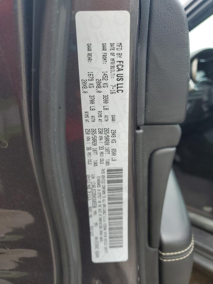 2017 Jeep Grand Cherokee Overland VIN: 1C4RJECG5HC605538 Lot: 81946415