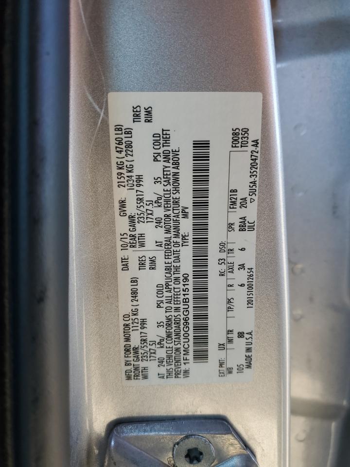 2016 Ford Escape Se VIN: 1FMCU0G96GUB15190 Lot: 90623135