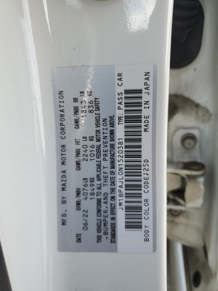 2022 Mazda 3 VIN: JM1BPAJL0N1520381 Lot: 84804495