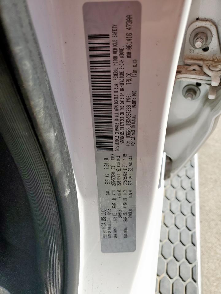 2019 Ram 1500 Laramie VIN: 1C6SRFJT9KN584289 Lot: 90366695