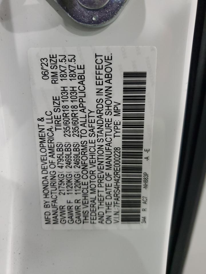 2024 Honda Cr-V Ex VIN: 7FARS4H42RE000228 Lot: 89809125