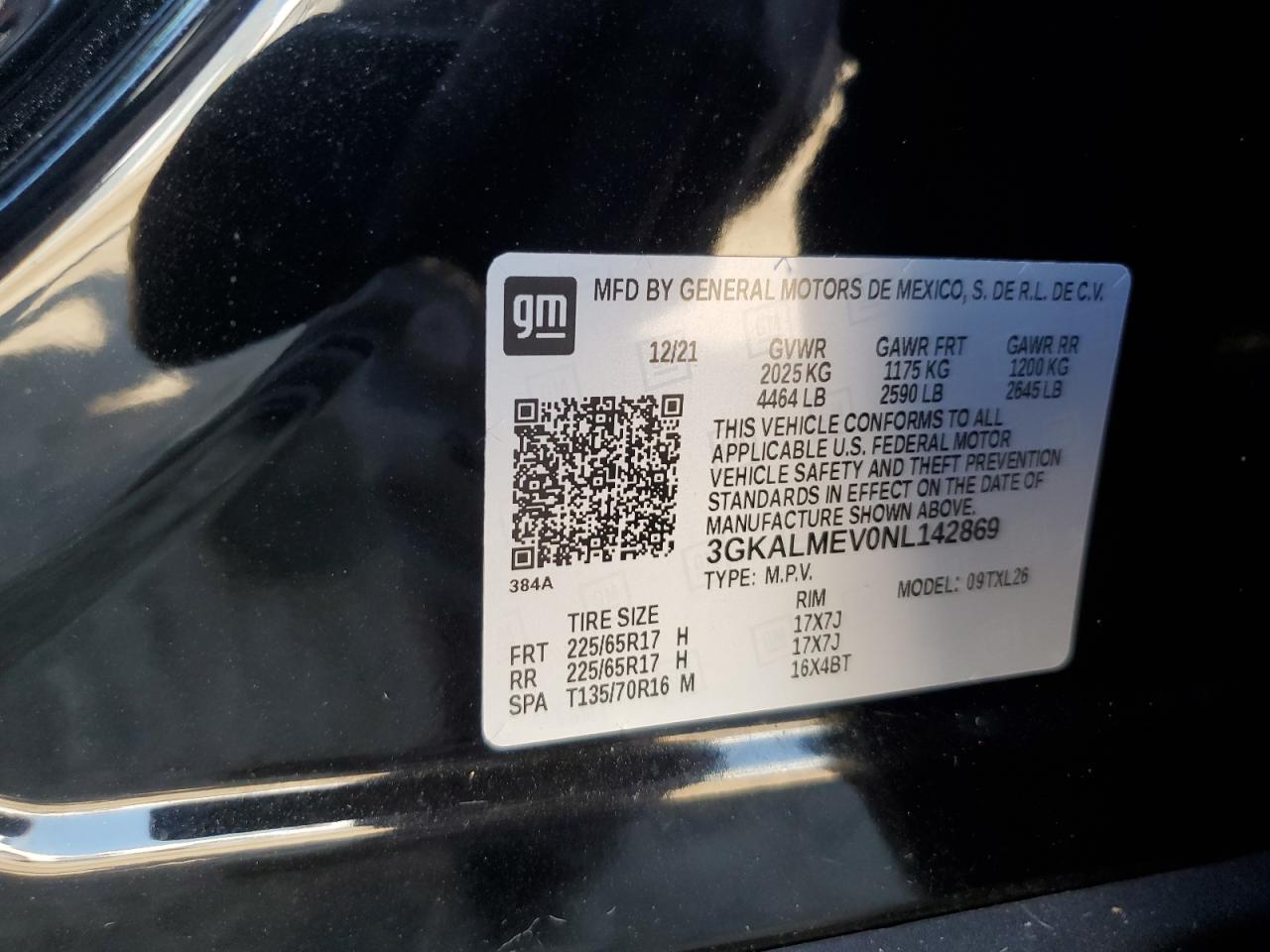 2022 GMC Terrain Sle VIN: 3GKALMEV0NL142869 Lot: 84445605