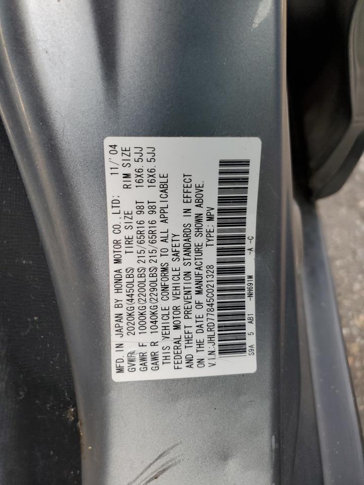 2005 Honda Cr-V Ex VIN: JHLRD77845C021328 Lot: 84759165