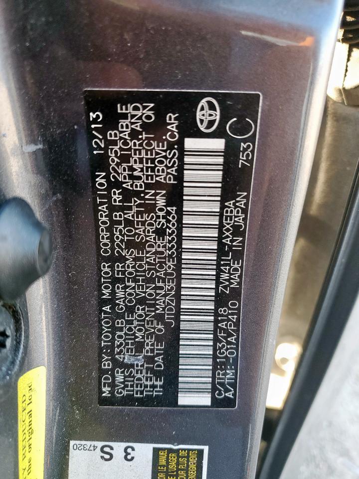 2014 Toyota Prius V VIN: JTDZN3EU9E3333664 Lot: 85288215