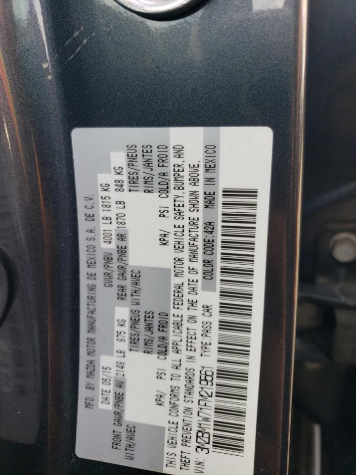 2015 Mazda 3 Grand Touring VIN: 3MZBM1W71FM219561 Lot: 81976755