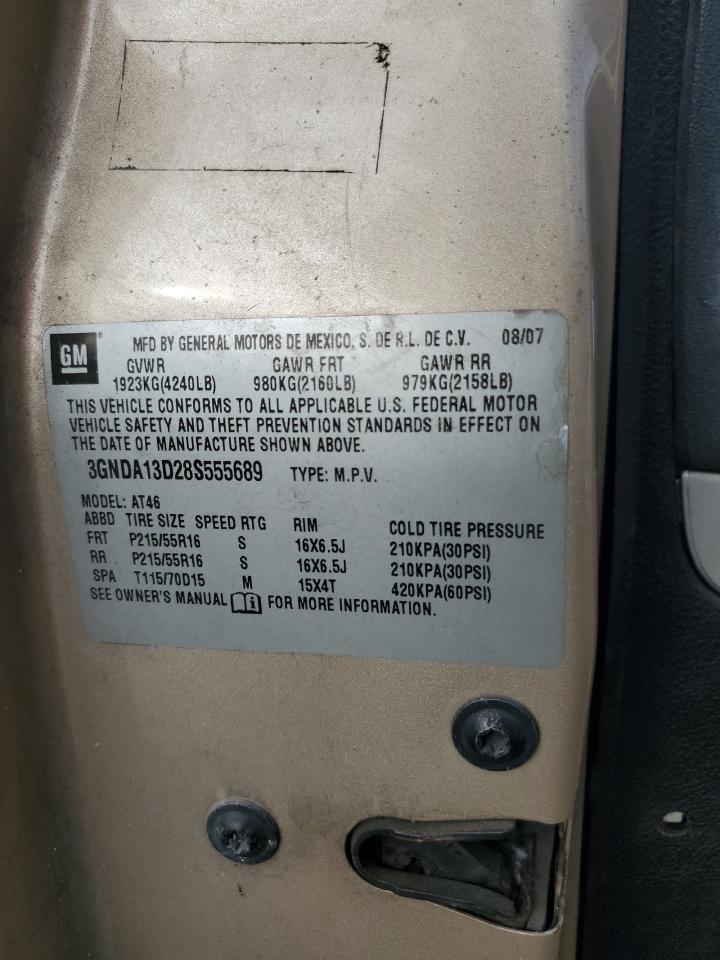 2008 Chevrolet Hhr Ls VIN: 3GNDA13D28S555689 Lot: 81982675