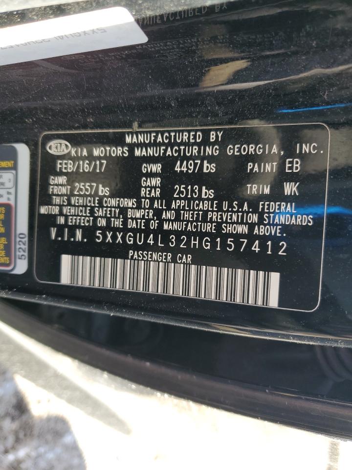 2017 Kia Optima Ex VIN: 5XXGU4L32HG157412 Lot: 97202905
