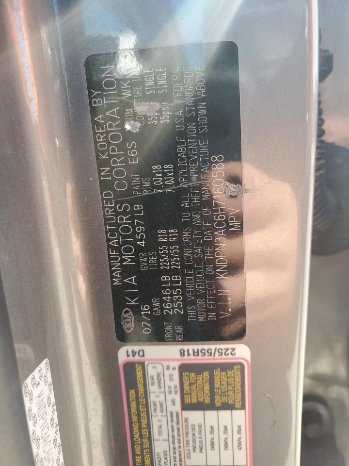 2017 Kia Sportage Ex VIN: KNDPN3AC6H7160588 Lot: 82634495