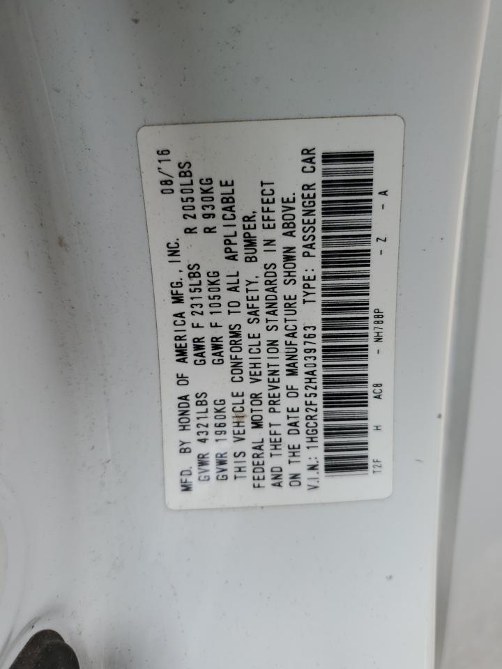 2017 Honda Accord Sport VIN: 1HGCR2F52HA039763 Lot: 81900765