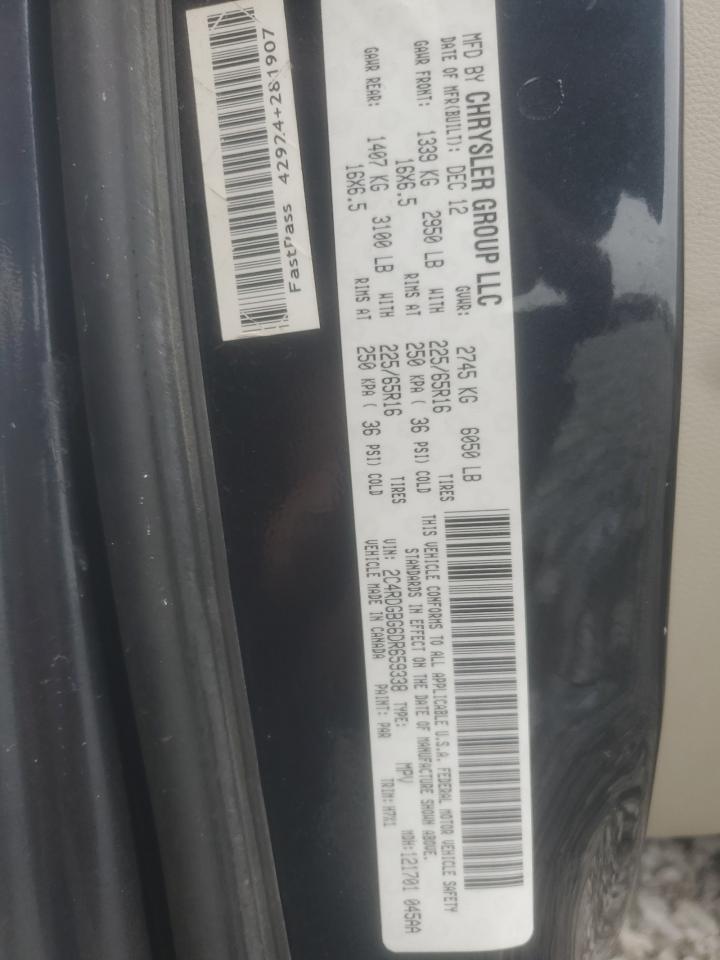 2013 Dodge Grand Caravan Se VIN: 2C4RDGBG6DR659338 Lot: 90539785