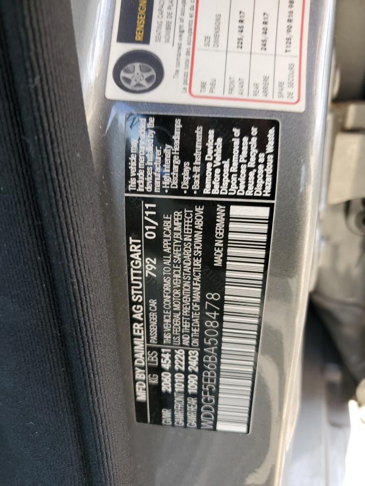 2011 Mercedes-Benz C 300 VIN: WDDGF5EB6BA508478 Lot: 82601695