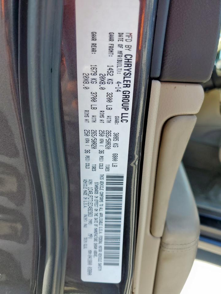 2014 Jeep Grand Cherokee Overland VIN: 1C4RJFCT1EC492363 Lot: 85173695