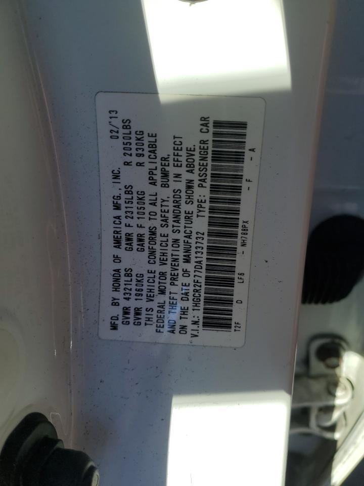 2013 Honda Accord Ex VIN: 1HGCR2F77DA133732 Lot: 85734145