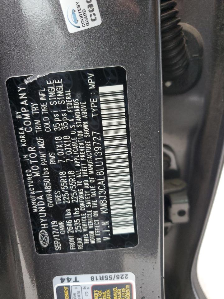 2020 Hyundai Tucson Limited VIN: KM8J3CAL8LU139727 Lot: 85705995