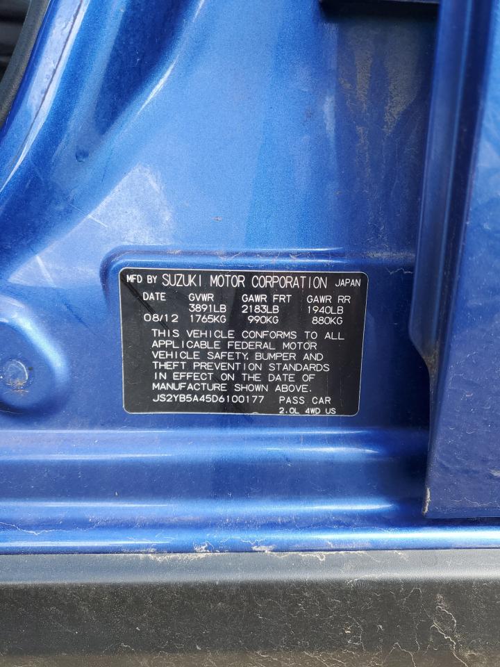 2013 Suzuki Sx4 Technology VIN: JS2YB5A45D6100177 Lot: 85105515