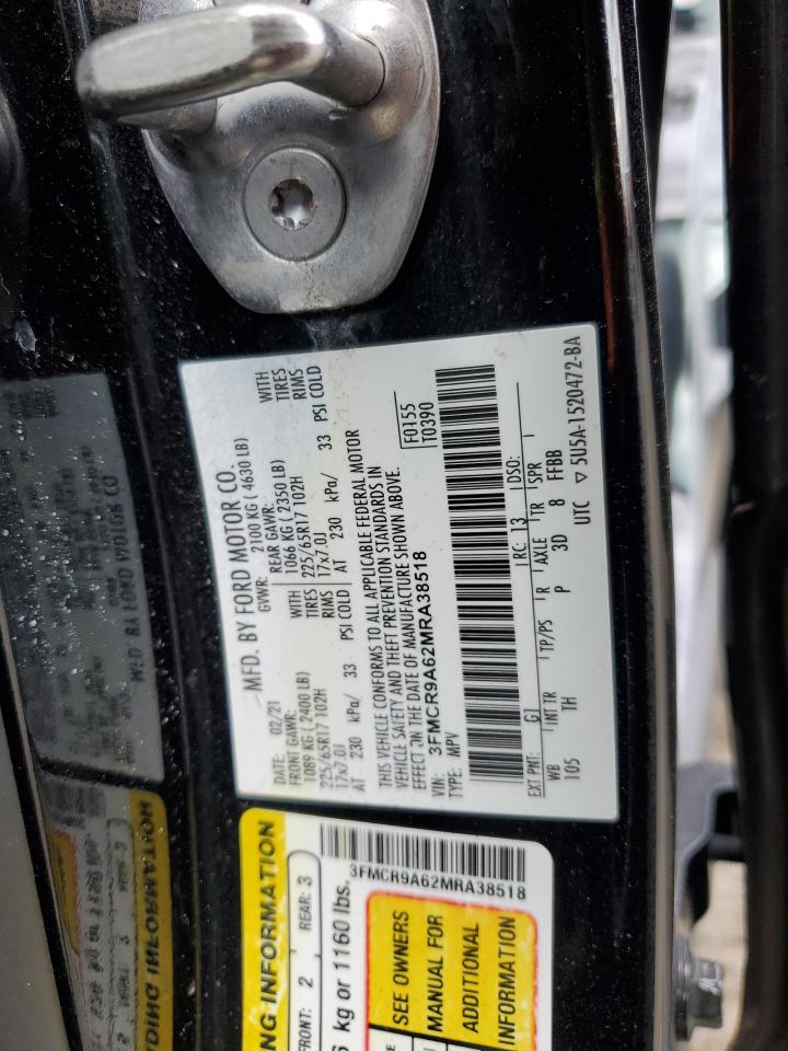 2021 Ford Bronco Sport VIN: 3FMCR9A62MRA38518 Lot: 85711075