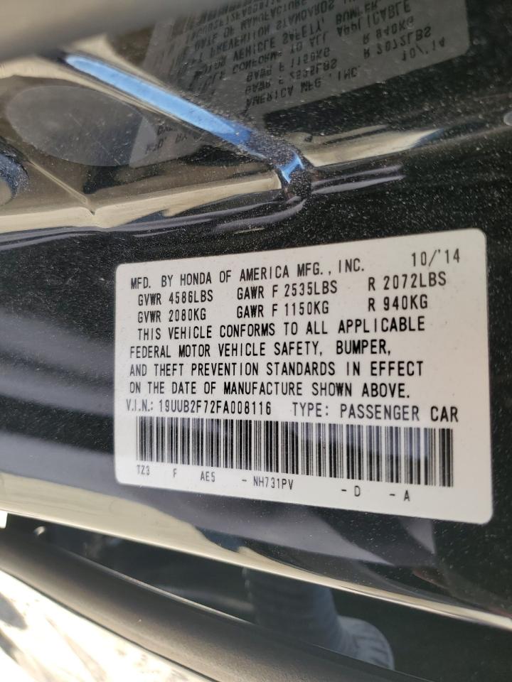 2015 Acura Tlx Advance VIN: 19UUB2F72FA008116 Lot: 84853095