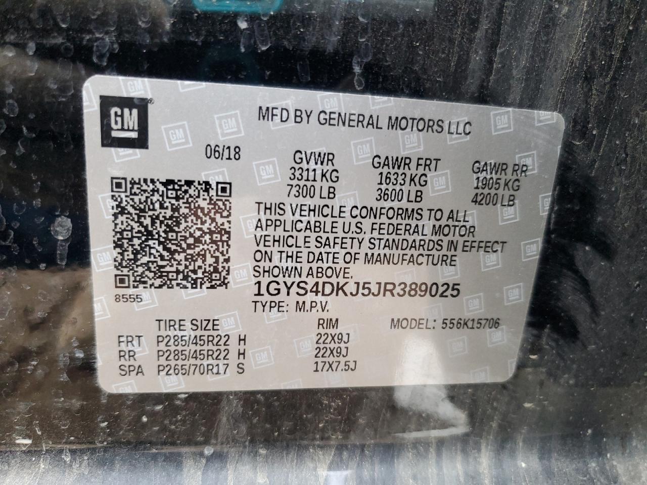 2018 Cadillac Escalade Platinum VIN: 1GYS4DKJ5JR389025 Lot: 85728695