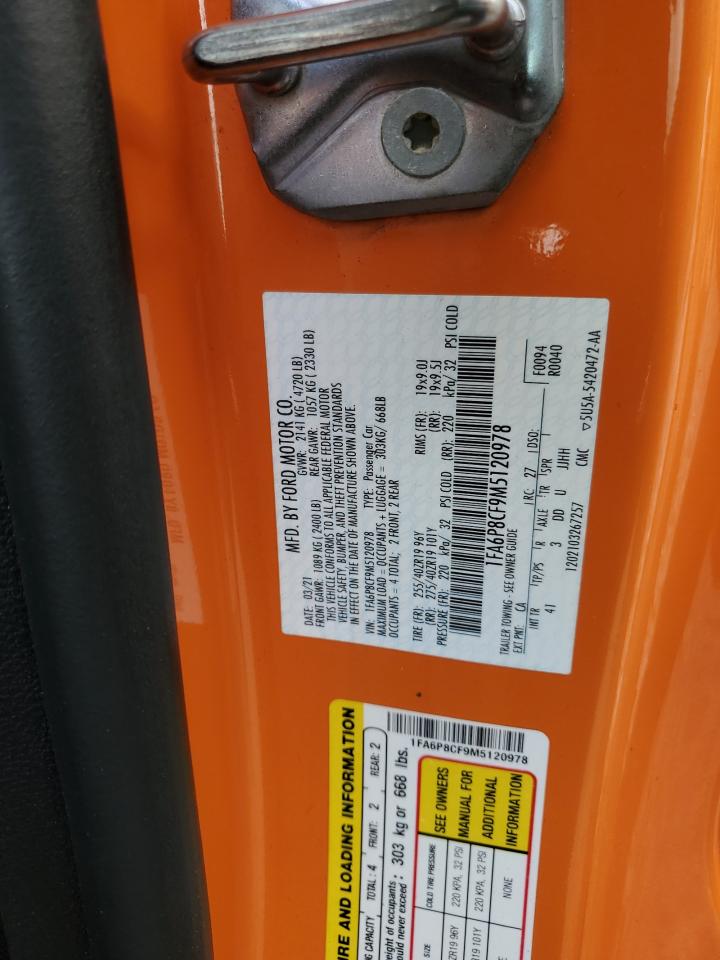 2021 Ford Mustang Gt VIN: 1FA6P8CF9M5120978 Lot: 90333965