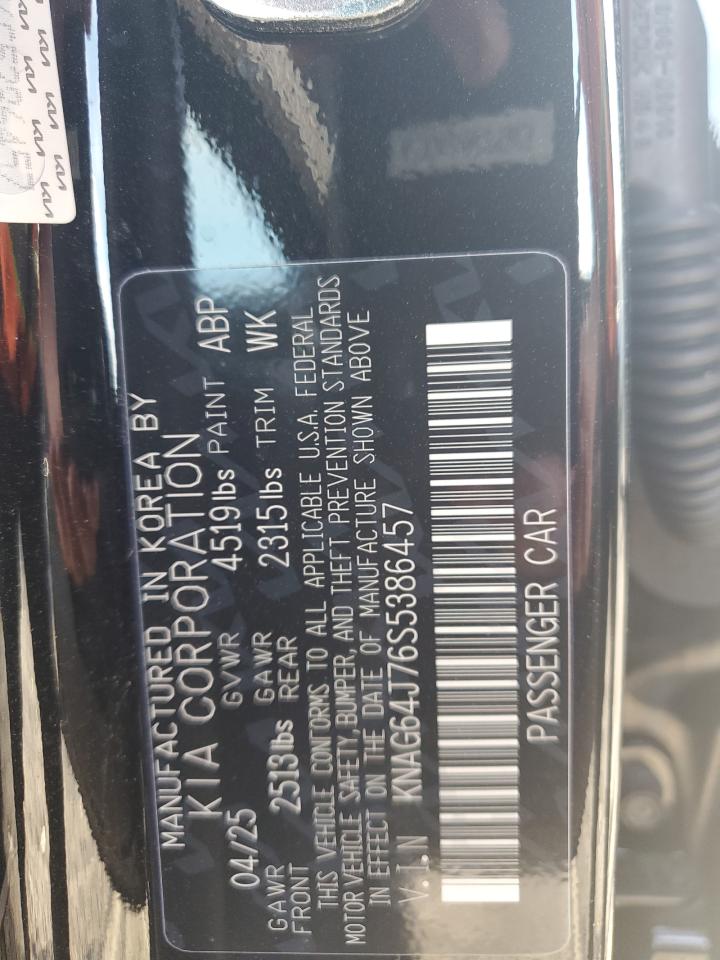 2025 Kia K5 Gt Line VIN: KNAG64J76S5386457 Lot: 82258065