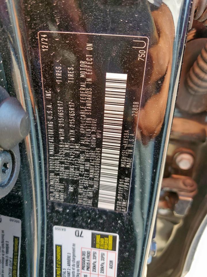 2025 Toyota Corolla Cross Se VIN: 7MUFBABG9SV065049 Lot: 85862165