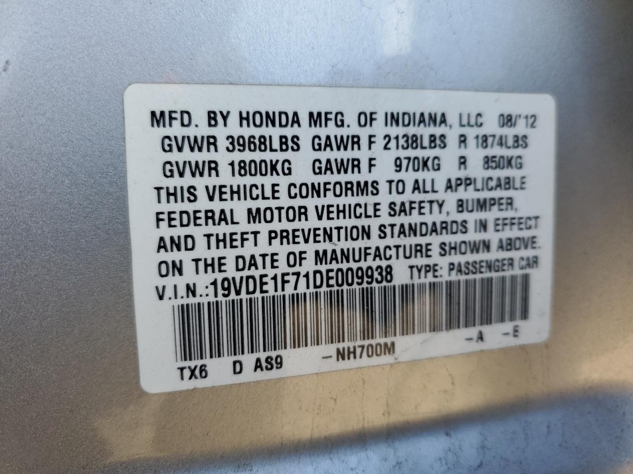 2013 Acura Ilx 20 Tech VIN: 19VDE1F71DE009938 Lot: 90290825