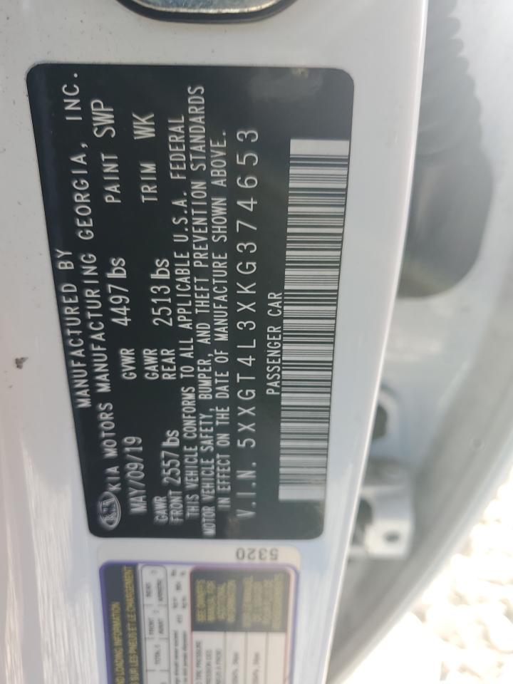 2019 Kia Optima Lx VIN: 5XXGT4L3XKG374653 Lot: 86234465