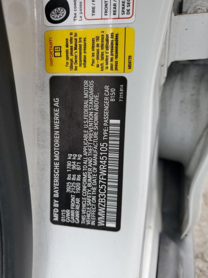 2015 Mini Cooper Countryman VIN: WMWZB3C57FWR45105 Lot: 86341475