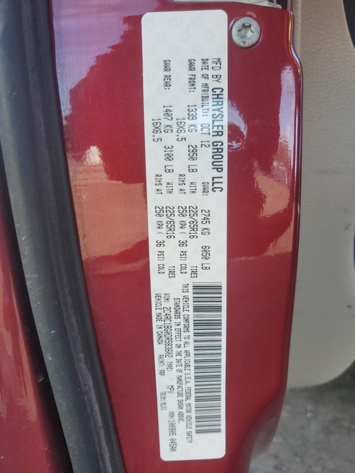 2013 Chrysler Town & Country Touring VIN: 2C4RC1BG0DR583602 Lot: 82713035