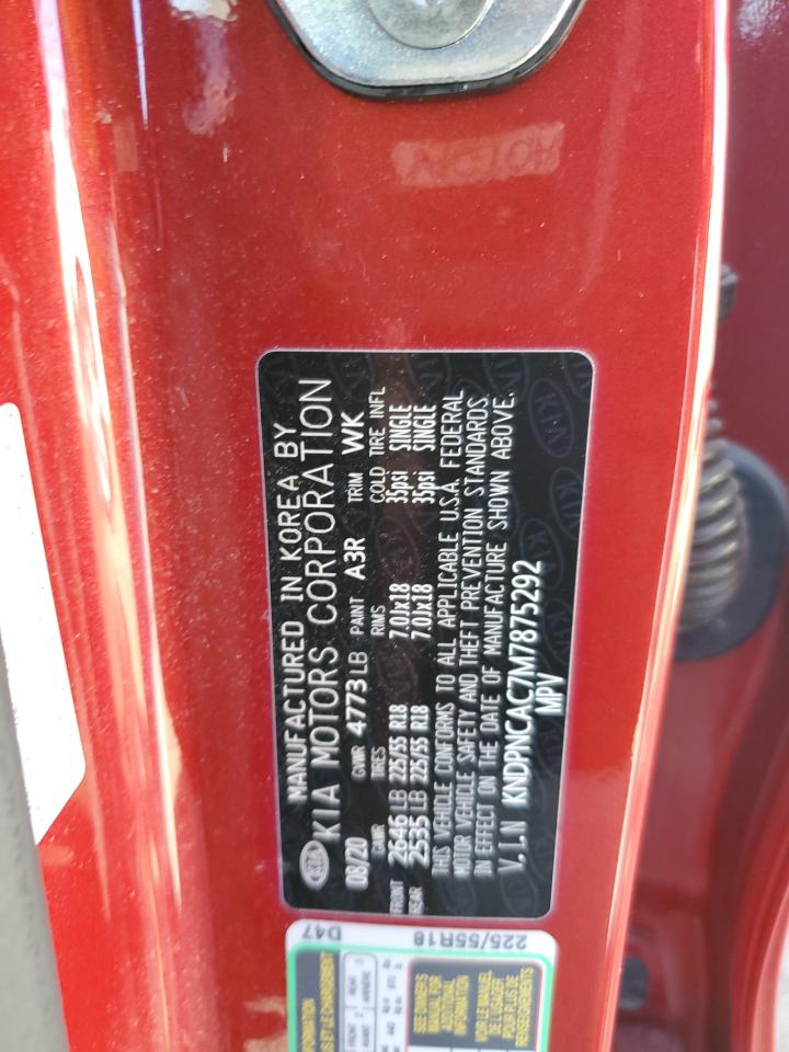 2021 Kia Sportage Ex VIN: KNDPNCAC7M7875292 Lot: 82210285