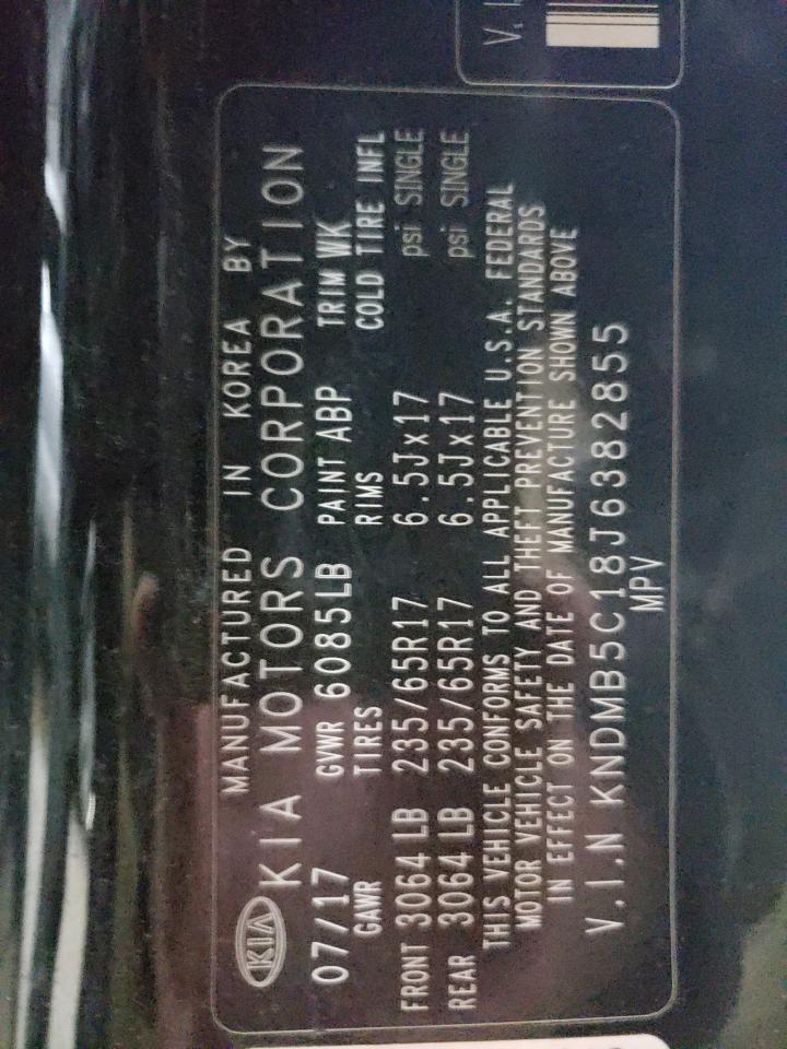 2018 Kia Sedona Lx VIN: KNDMB5C18J6382855 Lot: 82656135