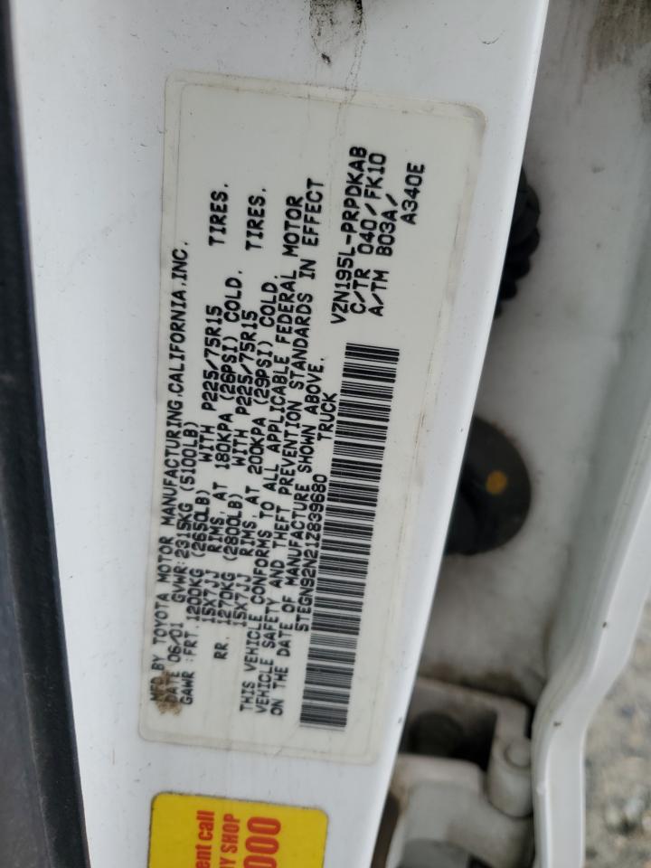 2001 Toyota Tacoma Double Cab Prerunner VIN: 5TEGN92N21Z839680 Lot: 84953145