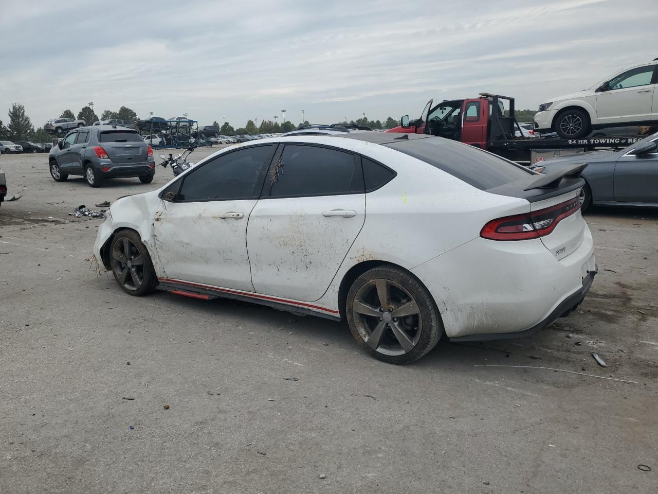 2015 Dodge Dart Gt white sedan gas 1C3CDFEB1FD224558 photo #3