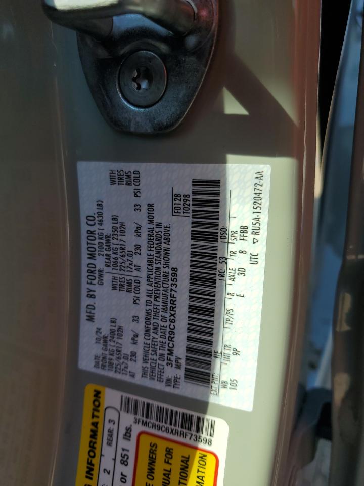 2024 Ford Bronco Sport Outer Banks VIN: 3FMCR9C6XRRF73598 Lot: 82212015