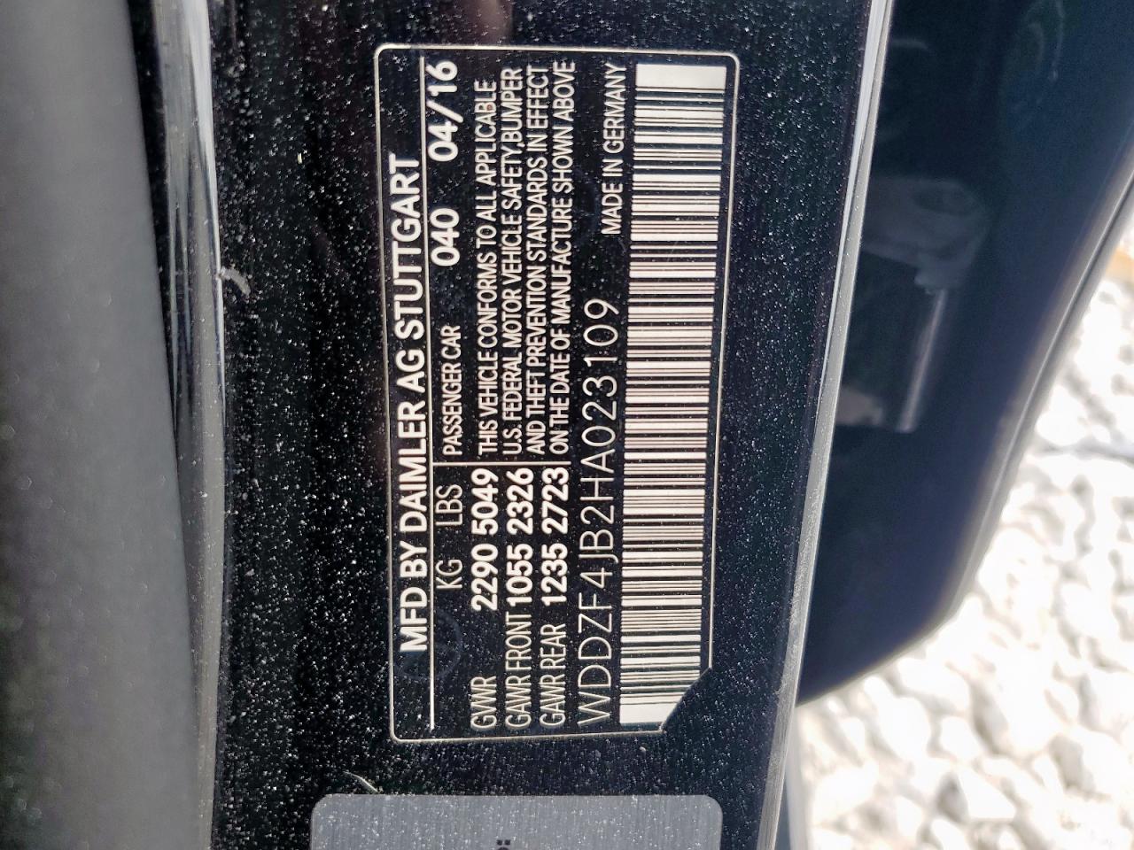 2017 Mercedes-Benz E 300 VIN: WDDZF4JB2HA023109 Lot: 82299505