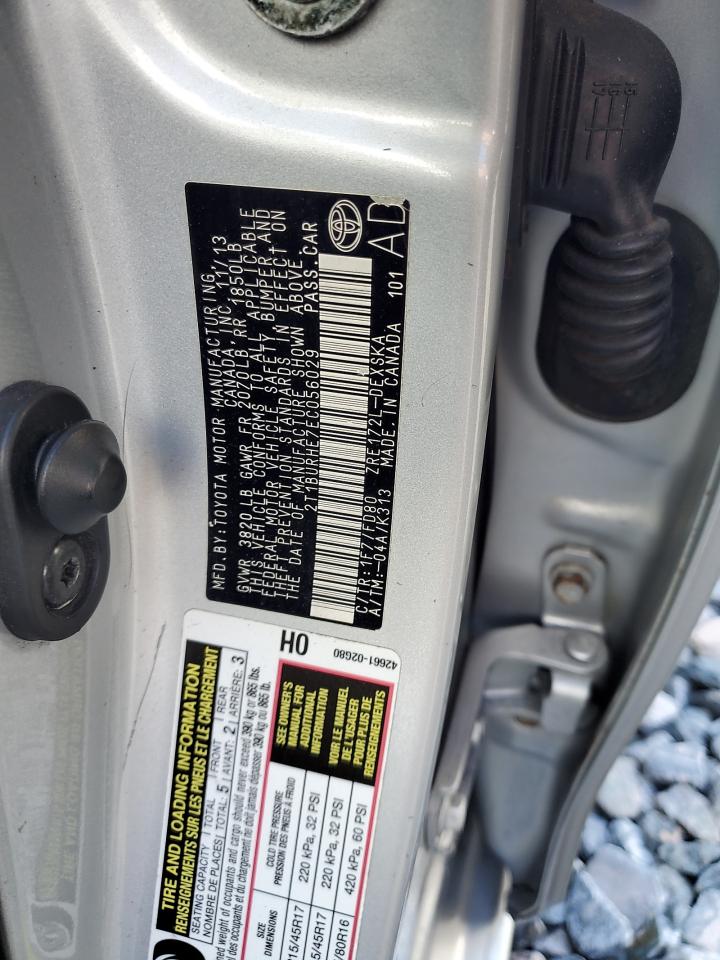 2014 Toyota Corolla L VIN: 2T1BURHE7EC056029 Lot: 86805305