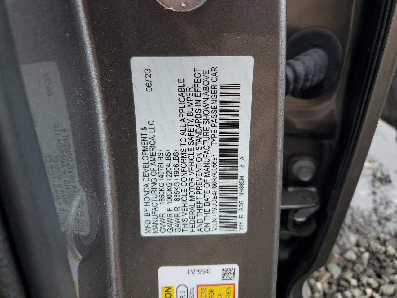 2024 Acura Integra A-Spec Tech VIN: 19UDE4H66RA005697 Lot: 85815435