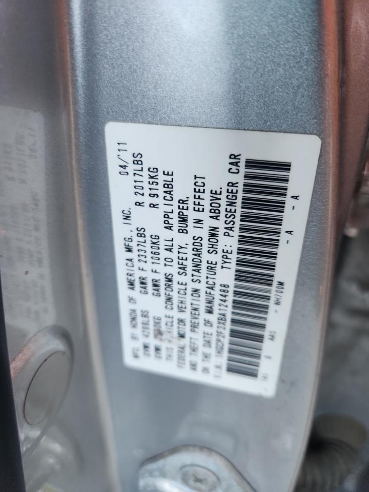 2011 Honda Accord Lx VIN: 1HGCP2F3XBA124488 Lot: 82354915