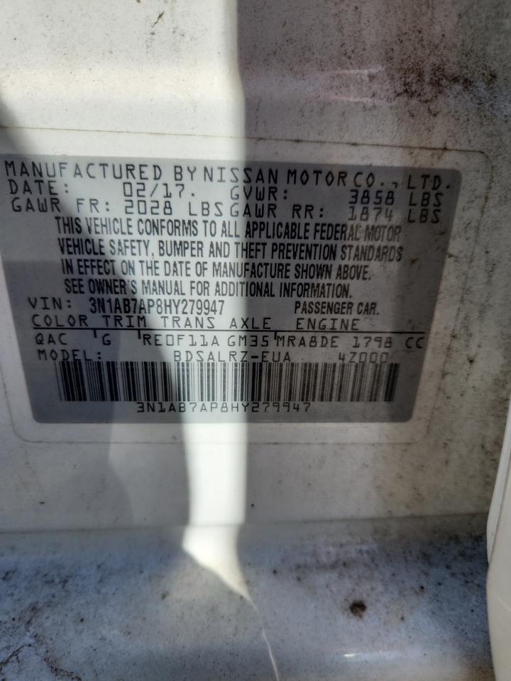 2017 Nissan Sentra S VIN: 3N1AB7AP8HY279947 Lot: 84069015