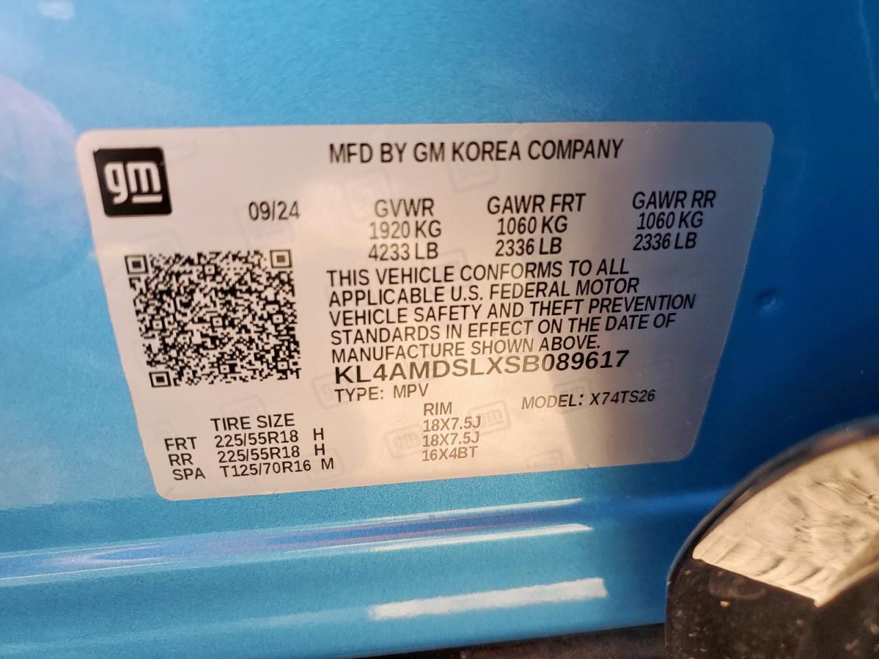 2025 Buick Encore Gx Sport Touring VIN: KL4AMDSLXSB089617 Lot: 84187385