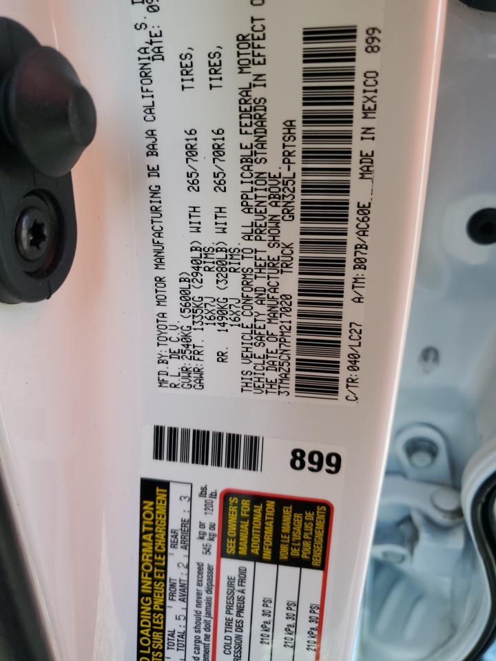 2023 Toyota Tacoma Double Cab VIN: 3TMAZ5CN7PM217020 Lot: 85811935