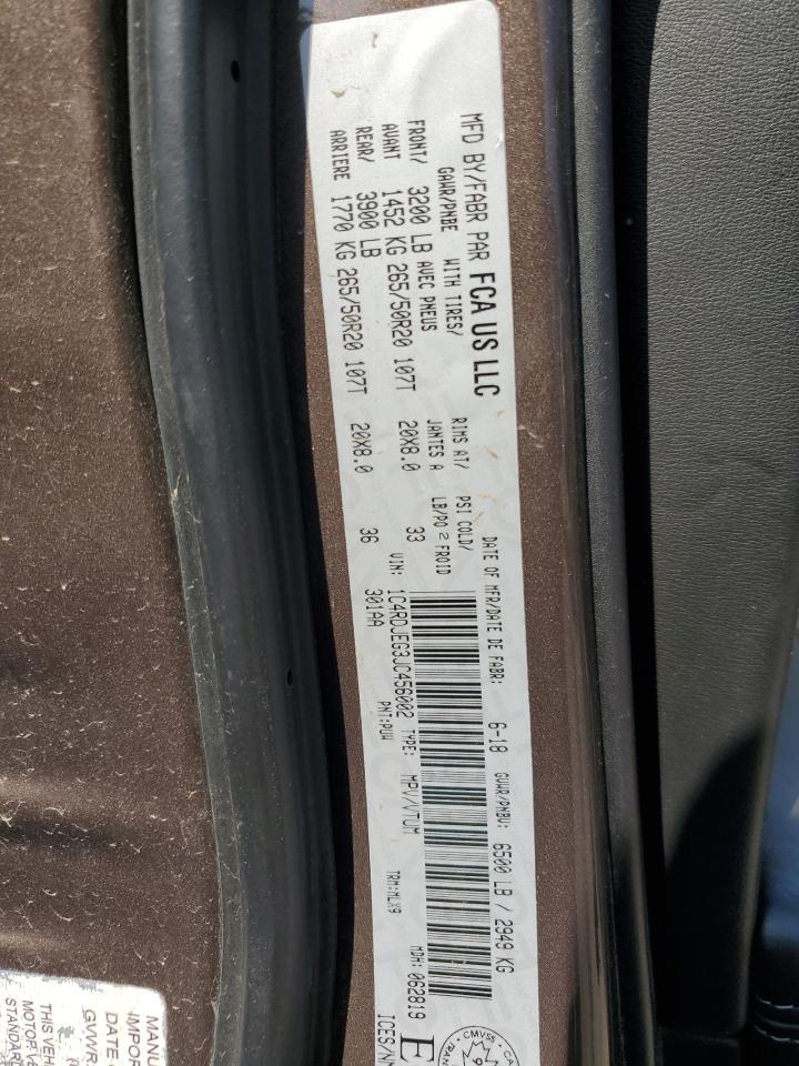 2018 Dodge Durango Citadel VIN: 1C4RDJEG3JC456002 Lot: 85407535