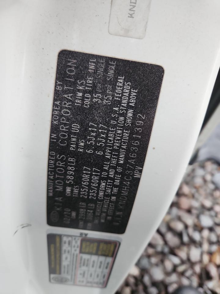 2010 Kia Sedona Ex VIN: KNDMH4C37A6361392 Lot: 86282485