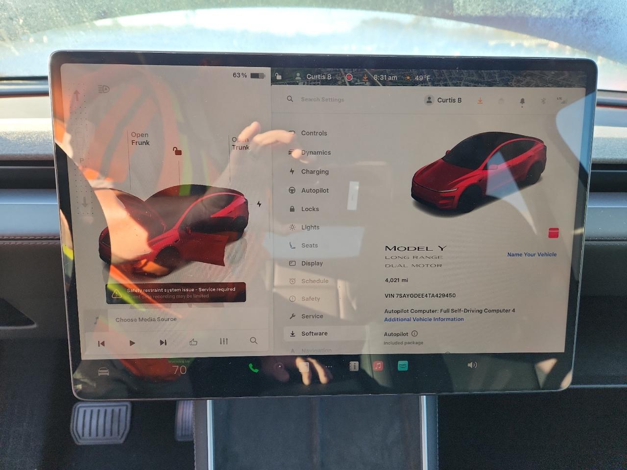 2026 Tesla Model Y VIN: 7SAYGDEE4TA429450 Lot: 87387035