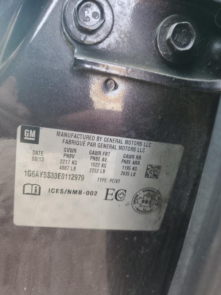 2014 Cadillac Cts Performance Collection VIN: 1G6AY5S33E0112979 Lot: 86981825