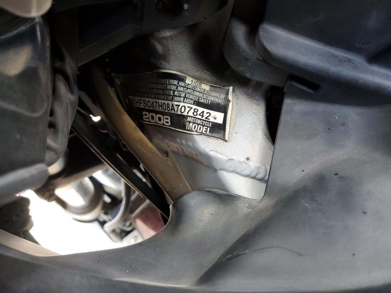 2008 Honda Gl1800 VIN: 1HFSC47H08A707842 Lot: 90290155
